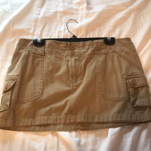 Khaki mini skirt